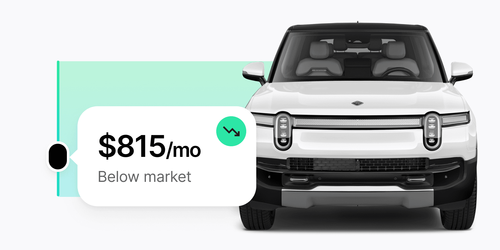 Electric truck on gradient backdrop