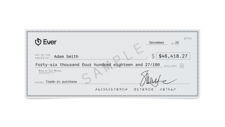 Payment check illustration